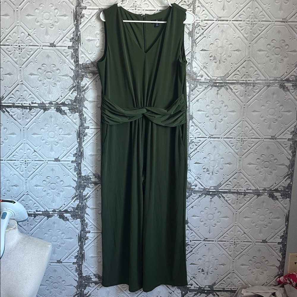 Jason Wu Forest Green anti wrinkle pantsuit jumpsuit